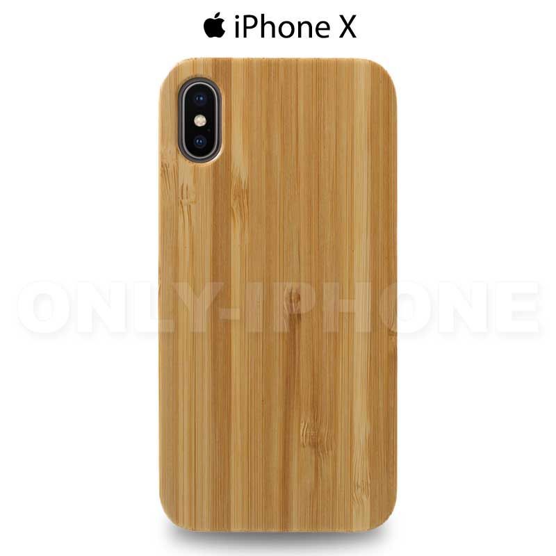coque en bois véritable pour iphone x