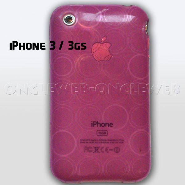 coque silicone violet iphone 3